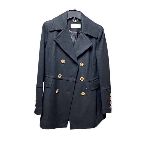 🌟78% OFF🌟Calvin Klein Black Wool Top Coat - Picture 1 of 4